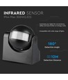 Bewegungsmelder - IP44 Außenbereich, LED-freundlich, schwarz, PIR-Infrarot