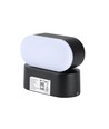 6W LED Wandleuchte - IP65 Außenbereich, oval, 350 Grad drehbar, schwarz, inkl. Leuchtmittel