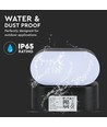 6W LED Wandleuchte - IP65 Außenbereich, oval, 350 Grad drehbar, schwarz, inkl. Leuchtmittel