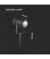 V-Tac 12W LED Gartenlampe - Schwarz, mit Erdspieß, IP65, 230V