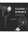 V-Tac 12W LED Gartenlampe - Schwarz, mit Erdspieß, IP65, 230V