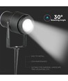 V-Tac 12W LED Gartenlampe - Schwarz, mit Erdspieß, IP65, 230V