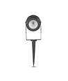 V-Tac 12W LED Gartenlampe - Schwarz, mit Erdspieß, IP65, 230V