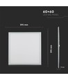Outlet: 60x60 LED-Panel, 32W - 120lm/W, weißer Rahmen