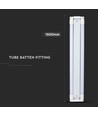 V-Tac 150 cm Doppel-LED-Grundleuchte - Inkl. 2 Stk. 22W LED-Röhren, IP20