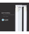 V-Tac 150 cm Doppel-LED-Grundleuchte - Inkl. 2 Stk. 22W LED-Röhren, IP20