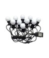 5m LED-Lichterkette mit 10 Leuchtmitteln - Warmweiß, IP44, 230V, 0,5W Lampen