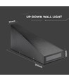 6W LED-Wandleuchte - IP65 Außenbereich, Schwarz, inkl. Leuchtmittel