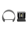 5W LED Wandleuchte - IP65 Außenbereich, rund, schwarz, verstellbarer Abstrahlwinkel, inkl. Leuchtmittel