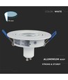 MR16 oder GU10 Downlight-Set, ohne Leuchtmittel, mattweiß, Lochausschnitt: Ø7,5 cm, Maße: Ø9,1 cm