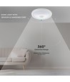12W LED-Sensorleuchte - IP20 Innenbereich, Samsung LED-Chip, PIR-Sensor, inkl. Leuchtmittel